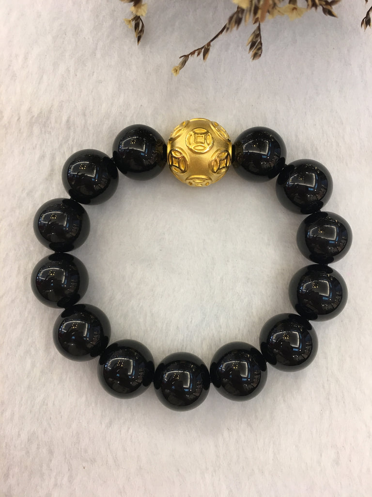 24k Pure Gold Ball Bracelet (BR145)