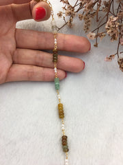 Three Colours Jade Bracelet - Abacus (BR249)