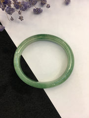 Green Jade Bangle - Oval (BA162)