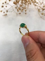 Green Jade Ring - Cabochon (RI371)