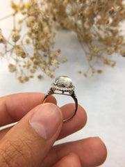 Glassy Variety Jade Ring - Cabochon (RI181)