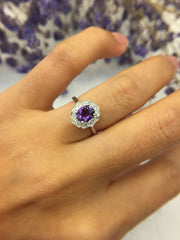 Natural Purple Sapphire Ring (Unheated) (GE036)