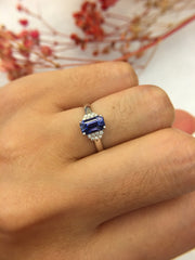 Natural Violet Blue Sapphire Ring (Unheated) (GE089)