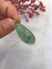 Icy Green Jade Pendant - Gourd (PE433)