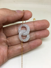 Icy White Necklace - Dragon Double Loops (NE031)