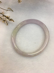 Icy Lavender Jade Bangle - Oval (BA151)