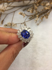 Natural Blue Sapphire Ring (Unheated) (GE104)