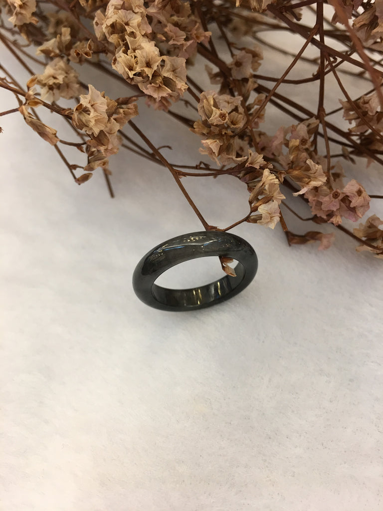Black Jade Hololith Ring (RI263)