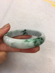 Green Jade Bangle - Round (BA205)