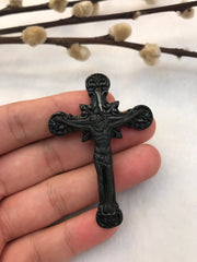 Black Jade Crucifix (PE422)