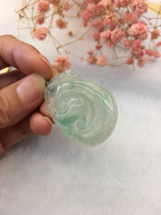 Icy Green Jade Pendant - Ruyi (PE302)