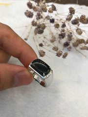 Omphacite Jadeite Ring - Saddle Shape (RI340)