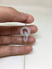 Icy White Necklace - Dragon Double Loops (NE031)