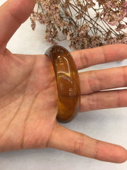 Natural Amber Bangle - Round (BA135)
