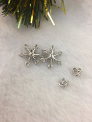 Green & White Earrings - Snowflake (EA269)