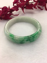 Green Jade Bangle - Round (BA009)