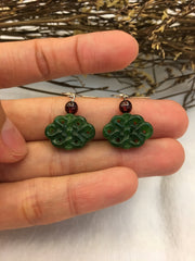 Nephrite Jade Earrings (EA126)
