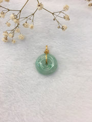 Light Green Jade Pendant - Safety Coin (PE380)