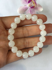 Nephrite White Jade Bracelet (BR054)
