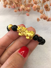 24k Pure Gold Pixiu & Ball Bracelet (BR246)