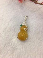 Orangy Yellow Hulu Jade Pendant (PE229)