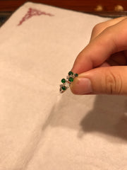 Green Cabochons Jade Ring (RI342)