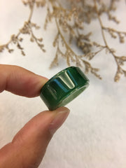 Icy Dark Green Jade Ring (RI179)