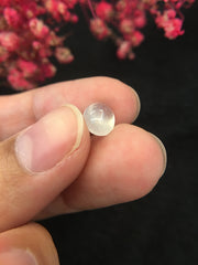 Icy White Jade Ring - Cabochon (RI121)