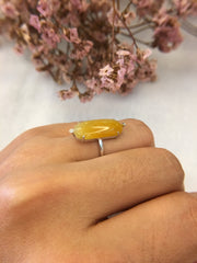 Yellow Jade Ring - Saddle Shape (RI178)