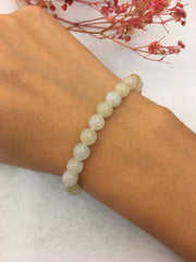 Icy White & Light Yellow Bracelet - Beads (BR064)