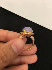 Lavender Jade Ring - Cabochon (RI087)