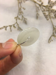 Icy White Jade Pendant - Safety Coin (PE236)