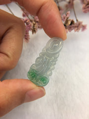 Icy Green Jade Pendant - Guanyin (PE255)