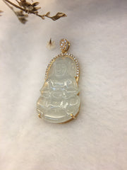 Icy White Jade Pendant - Guanyin (PE111)