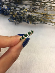Green Cabochons Jade Ring (RI332)
