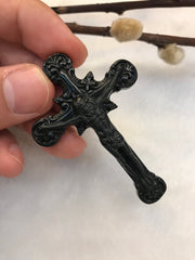 Black Jade Crucifix (PE422)