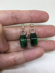 Green Barrel Earrings (EA137)