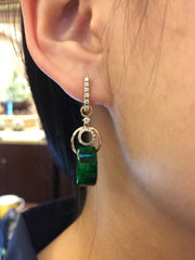 Green Barrel Earrings (EA137)
