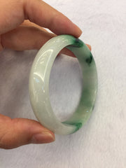 Green Jade Bangle - Round (BA041)