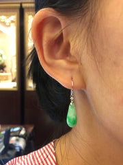 Light Green Earrings - Flower Bud (EA154)