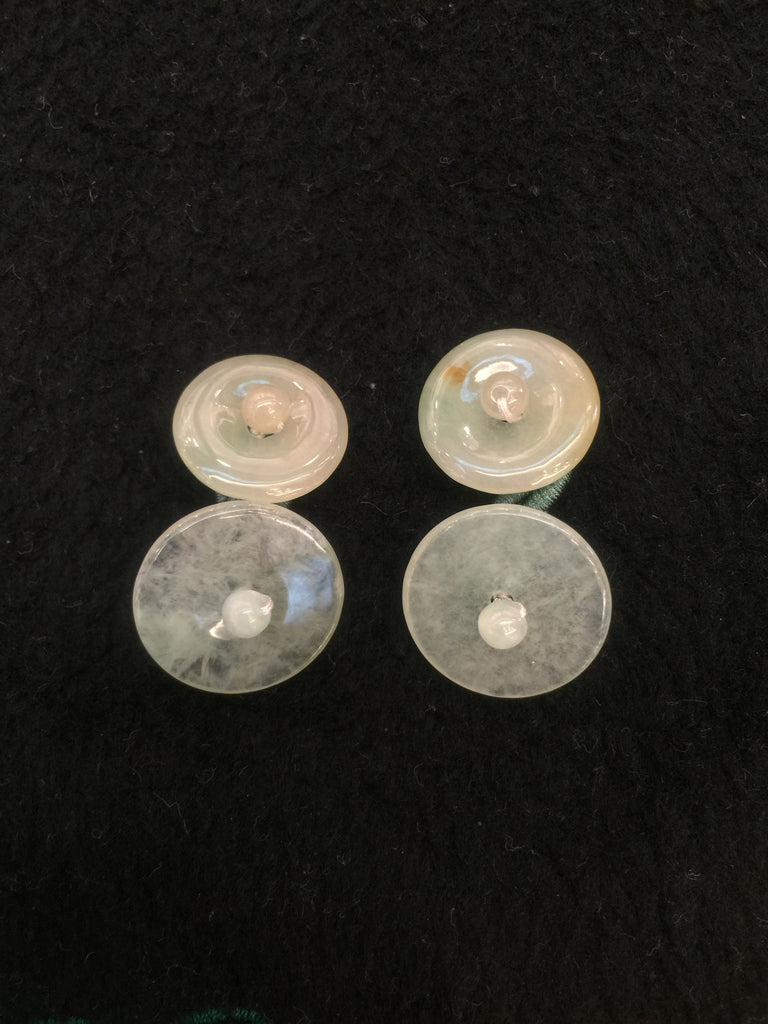 Icy White Cufflinks - Safety Coins (CU002)