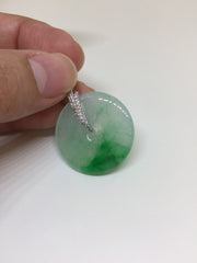 Icy Green Pendant - Safety Coin (PE153)
