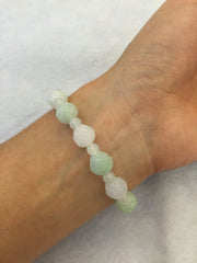 Icy White & Green Bracelet - Lotus (BR021)