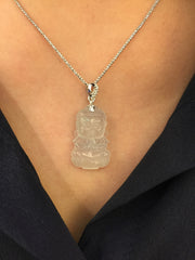 Icy White Pendant - Buddha (PE066)