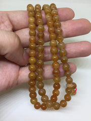 Icy Reddish Yellow Beads Necklace (NE023)