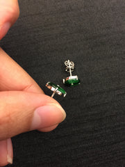 Green Earrings - Coin (EA040)