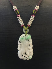 White With Green Pendant - Chayote (PE003)