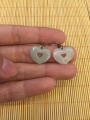 Icy White Earrings - Heart (EA027)