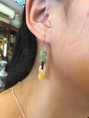Yellow & Green Earrings - '8' (EA059)