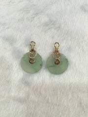 Icy Green Earrings - Safety Coin (EA004)